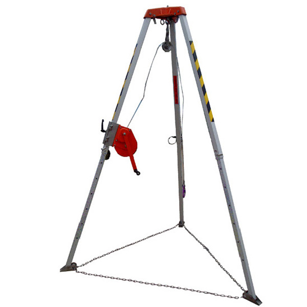 Mining Coal Safety Guard Aluminum Rescue Tripod with Winch