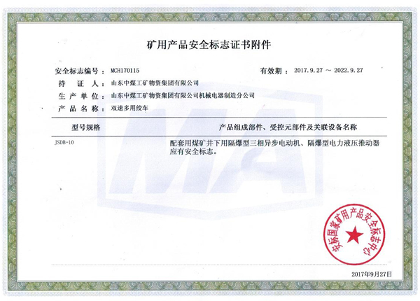 Warm Celebration to China Coal Group on Obtaining Four National Mine Products Safety Signs Certificate